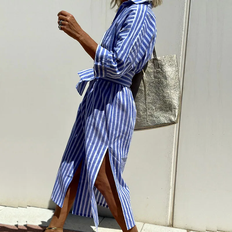 SOPHIE | Striped Shirt Dress