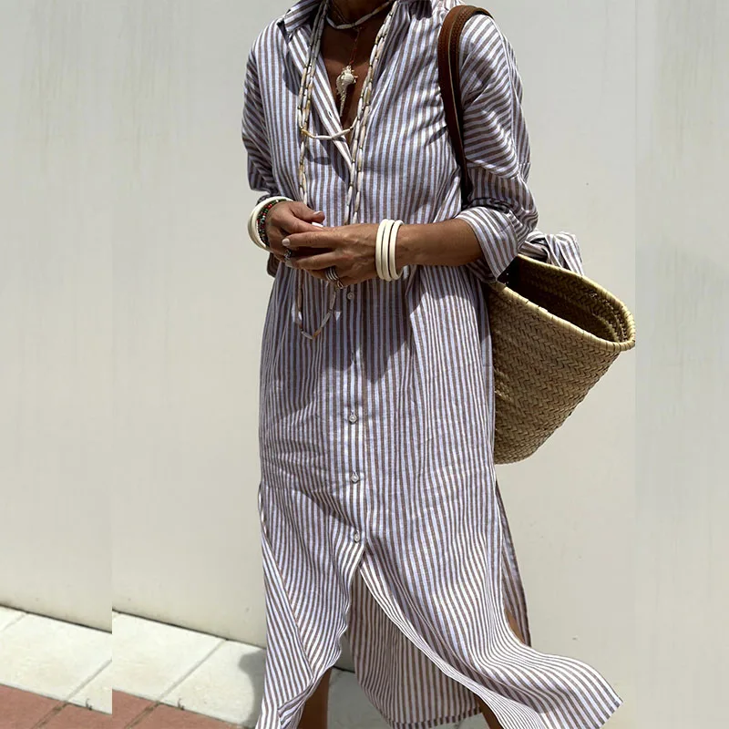 SOPHIE | Striped Shirt Dress