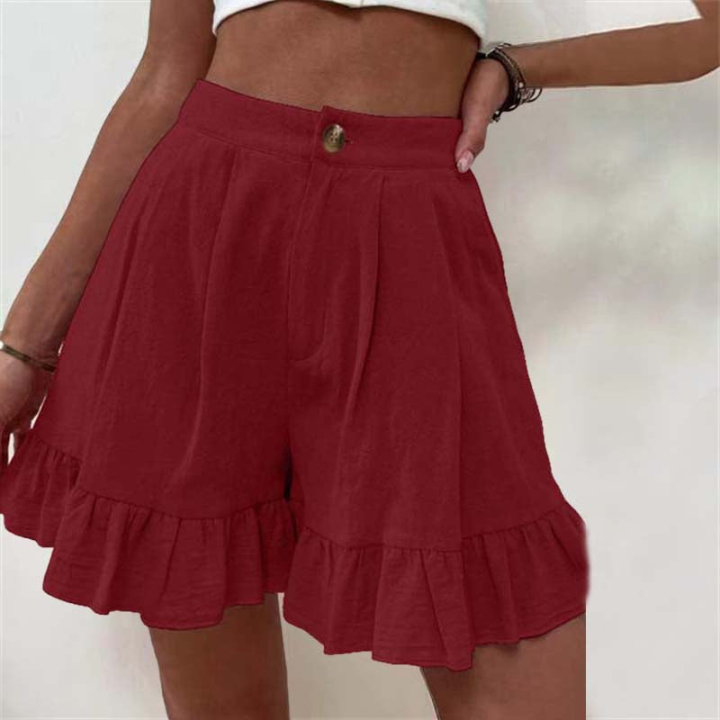 Kissha™ | Flowy Ruffle Hem Shorts