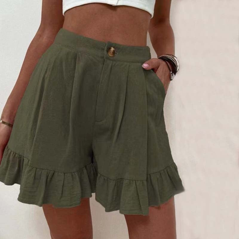 Kissha™ | Flowy Ruffle Hem Shorts