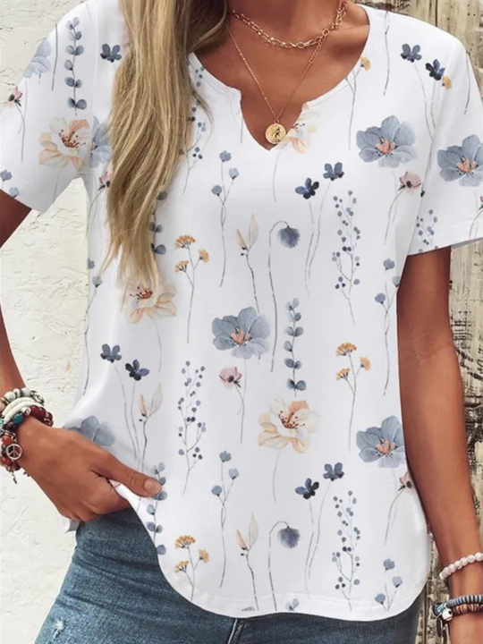 Charis Floral Button-Up Blouse