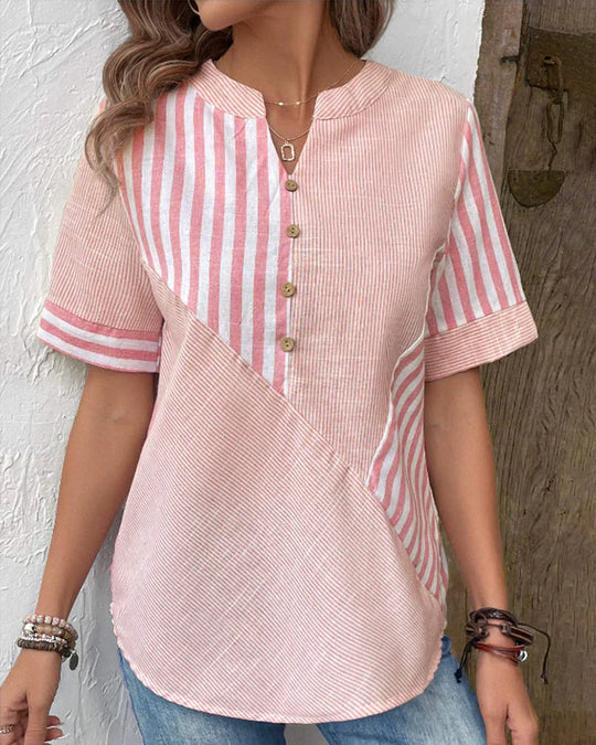 Ava Elegant Striped Blouse