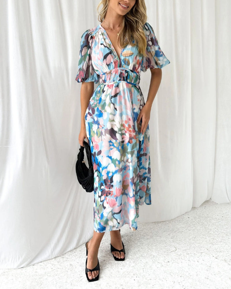 Annie - Boho Floral Maxi Dress