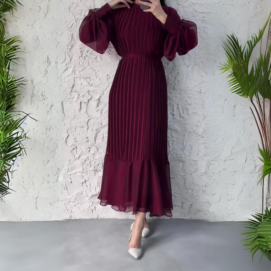 Hannah - Pleated Elegant Dress