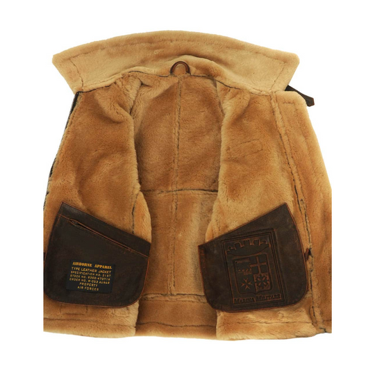 Adrian™ | Vintage Fur-Lined Aviator Jacket