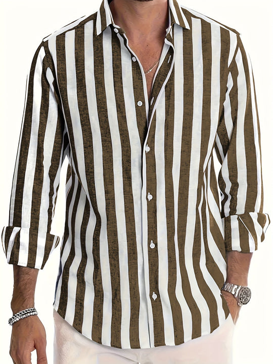 Harold™ | Vibrant Striped Long Sleeve Shirt