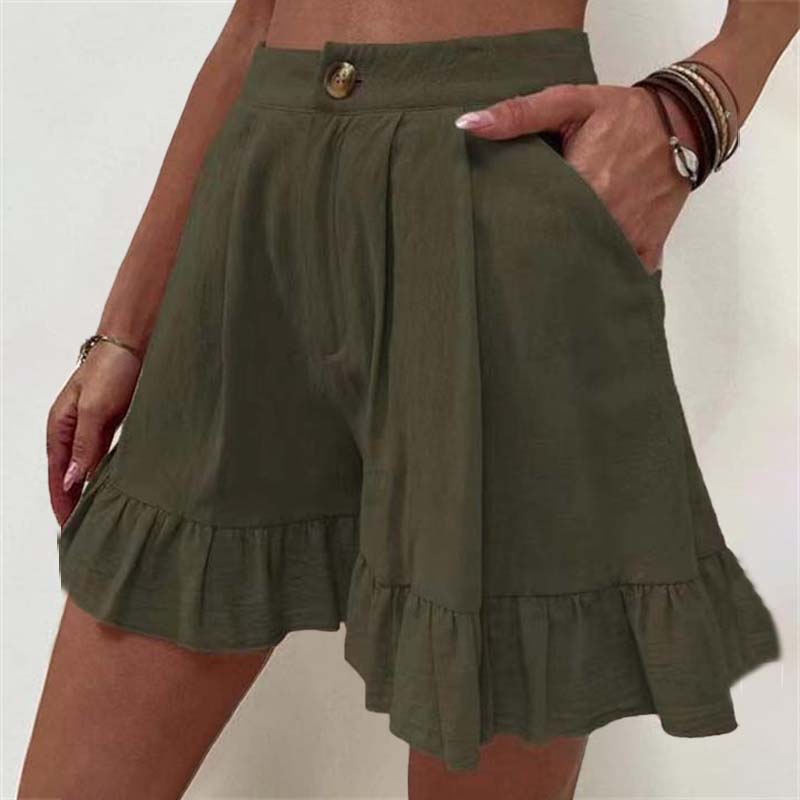 Kissha™ | Flowy Ruffle Hem Shorts