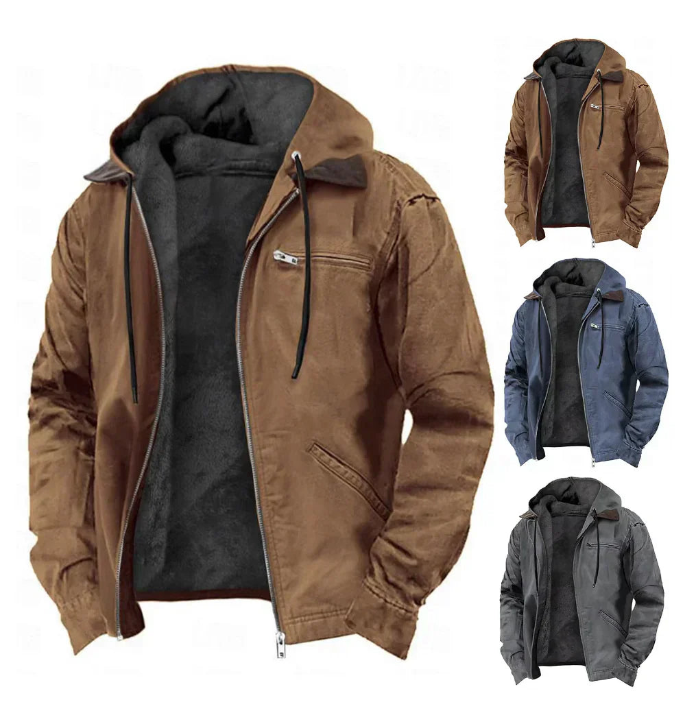 Abraham™ | Stylish Fleece-Lined Hooded Jacket