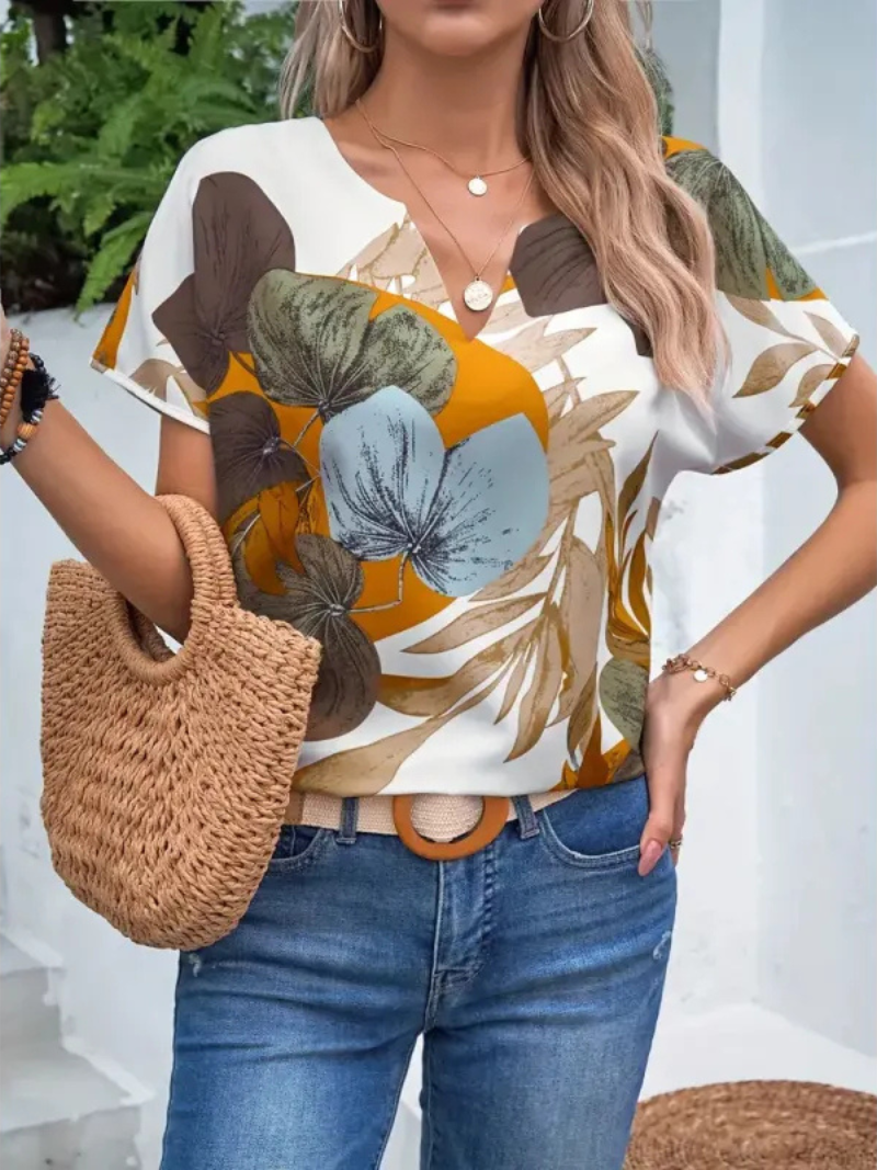 Charis Floral Button-Up Blouse