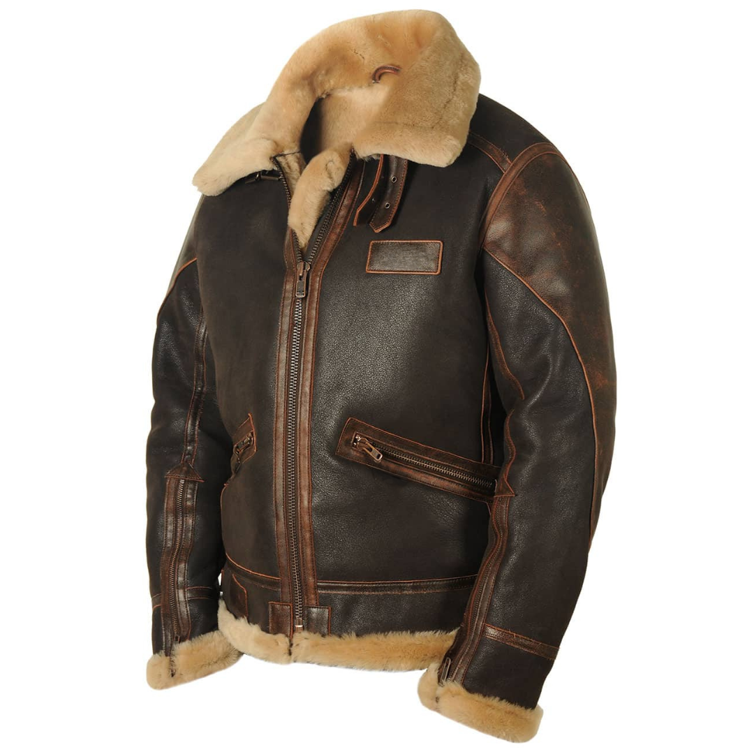 Adrian™ | Vintage Fur-Lined Aviator Jacket