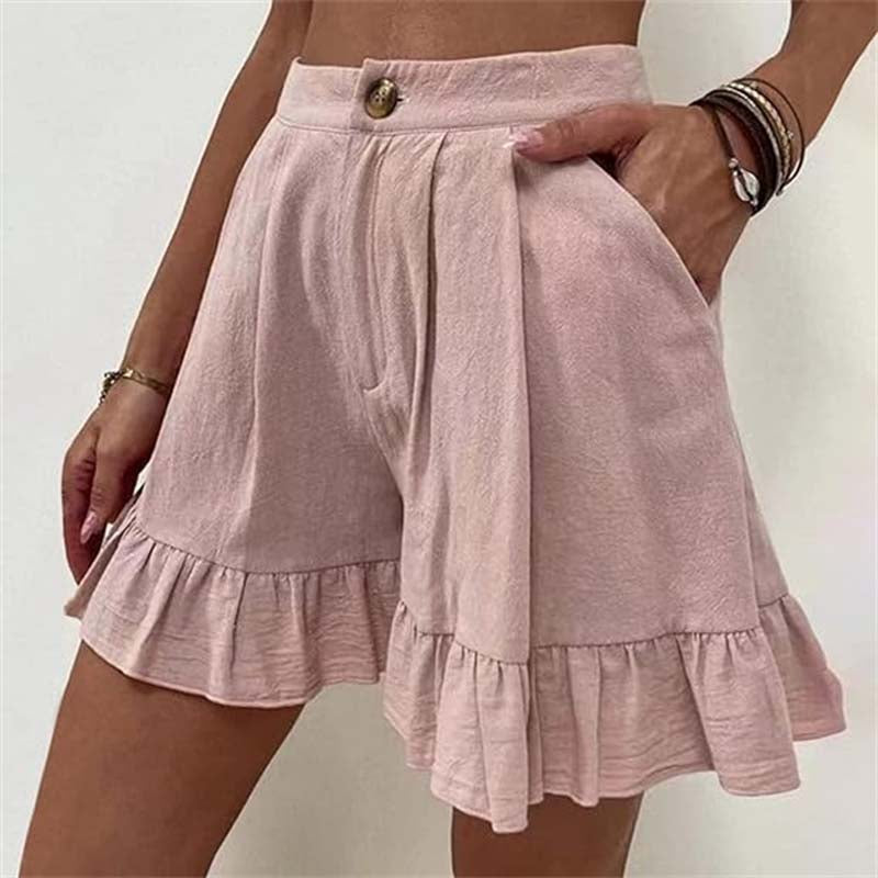 Kissha™ | Flowy Ruffle Hem Shorts