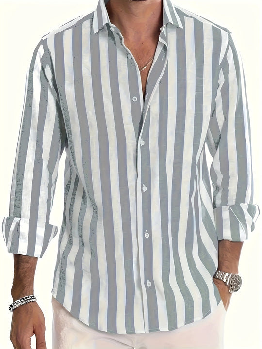 Harold™ | Vibrant Striped Long Sleeve Shirt