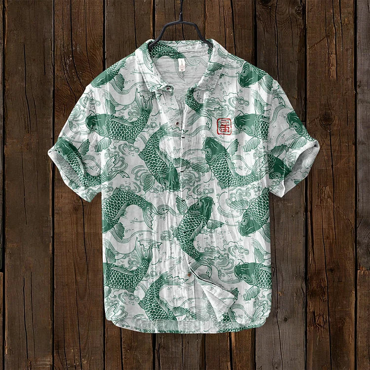 Hunter™ Koi Fish Art Linen Shirt