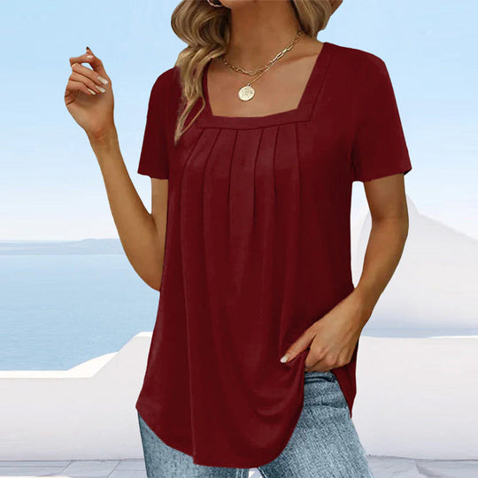 MINDY™ - Elegant Pleated Blouse