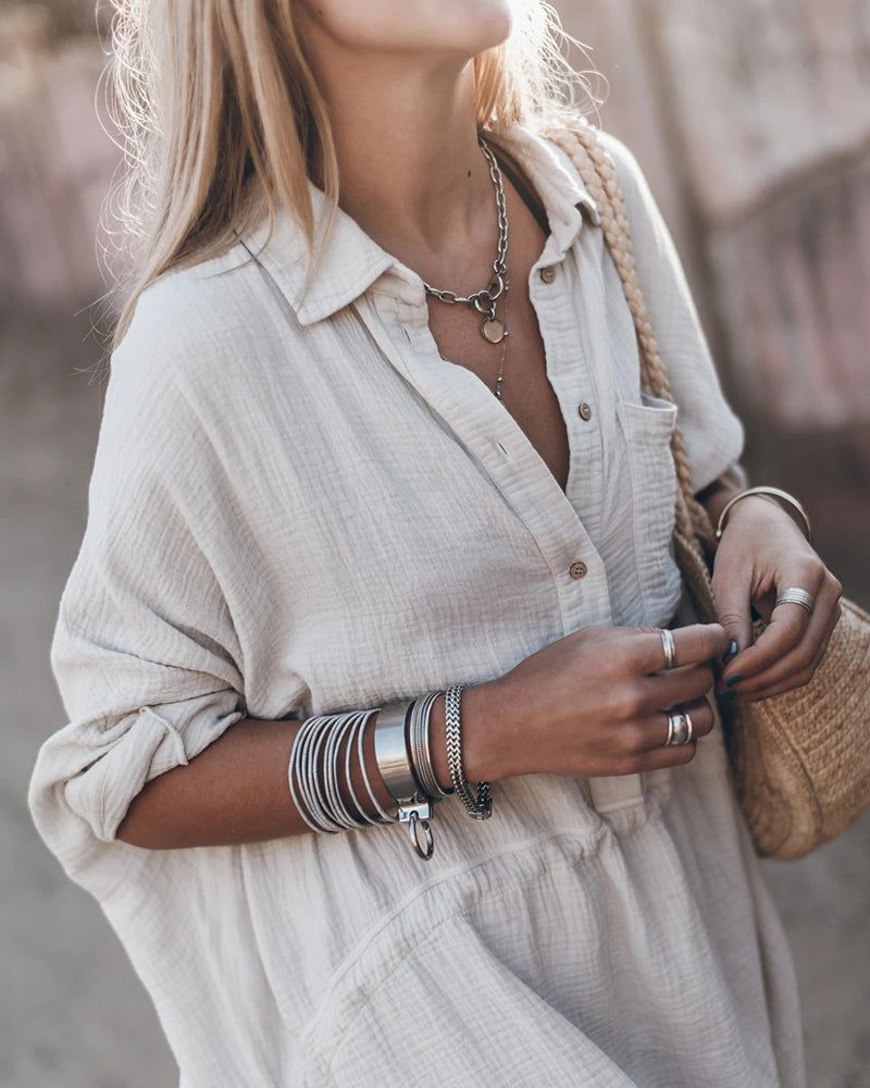 Maggie | Effortless Chic Cotton-Linen Tunic Dress