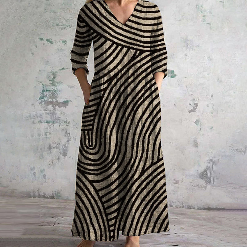 EVE VINTAGE STRIPED DRESS