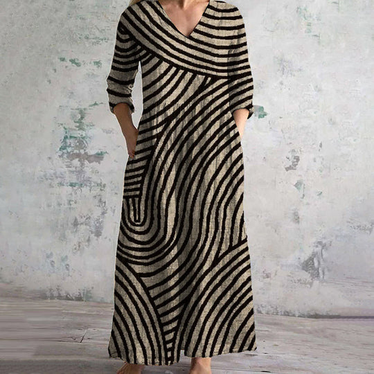 EVE VINTAGE STRIPED DRESS