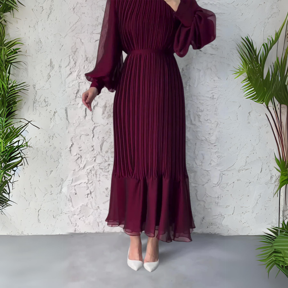 Hannah - Pleated Elegant Dress