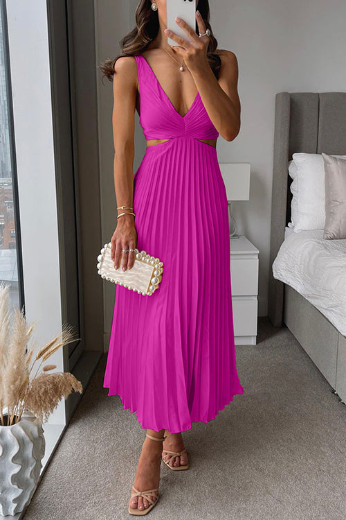 Alyzza - Pleated Midi Dress