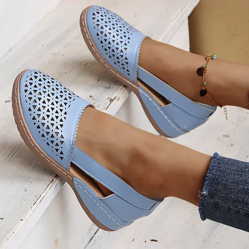 Gracie - Perforated Slip-On Flats