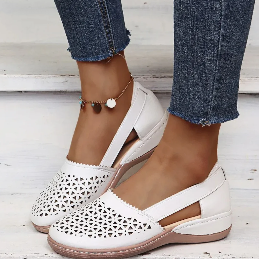 Gracie - Perforated Slip-On Flats