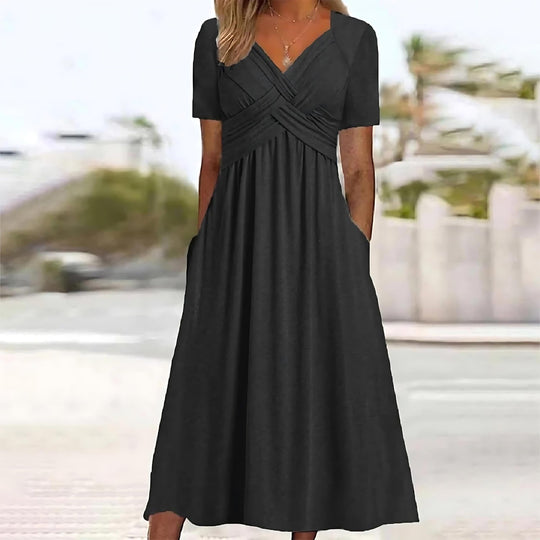 Vicky - Casual Elegance Midi Dress