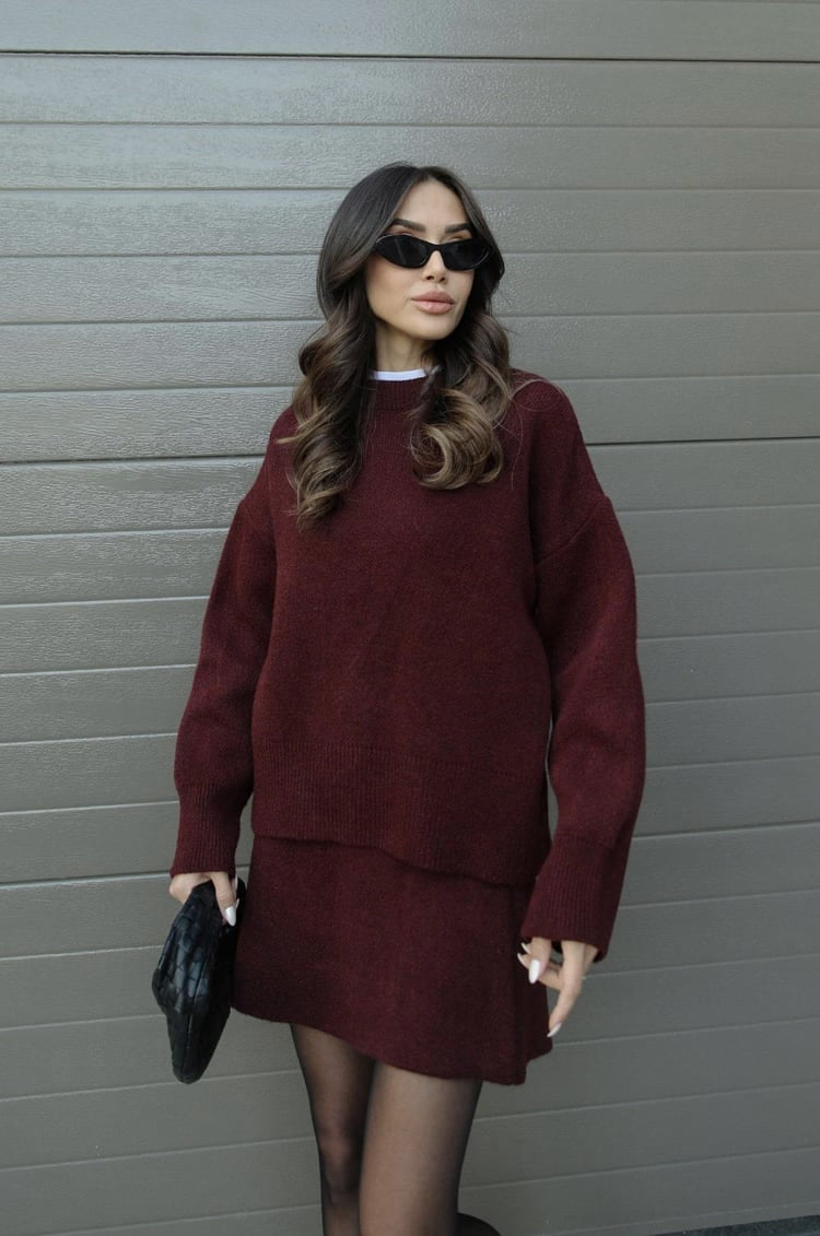 Ellora™ | Luxe Chic Sweater Skirt Ensemble