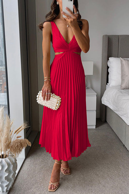 Alyzza - Pleated Midi Dress