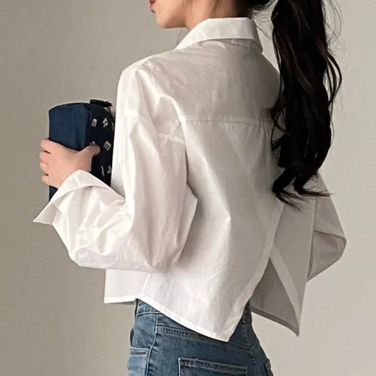 Zadily™ - Casual Long Sleeve White Shirt