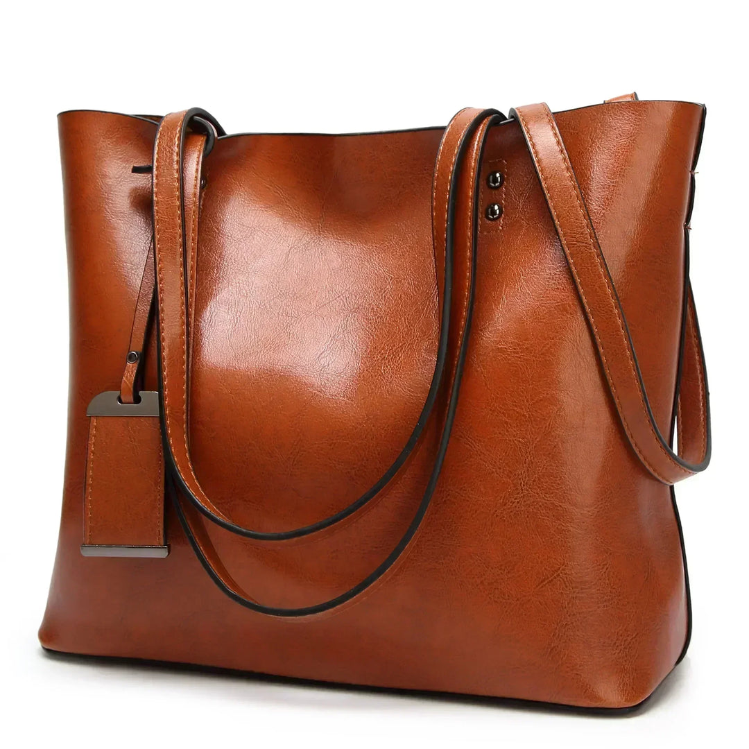 Yade Leather Crossbody-Tote Bag