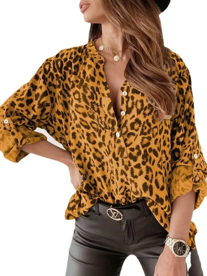 Julie Leopard Blouse