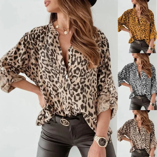 Julie Leopard Blouse