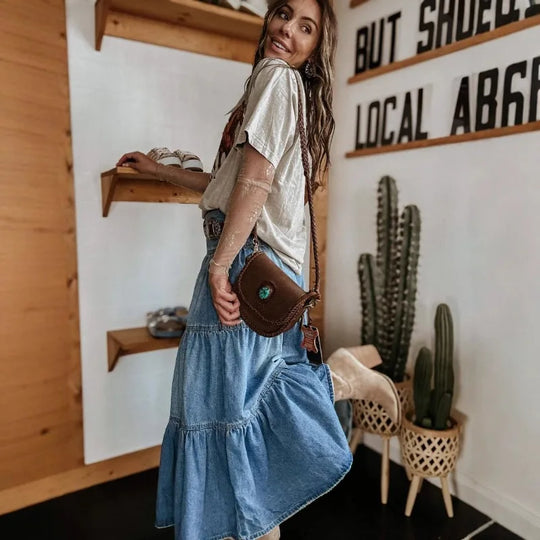 Luna™ Denim Boho Skirt