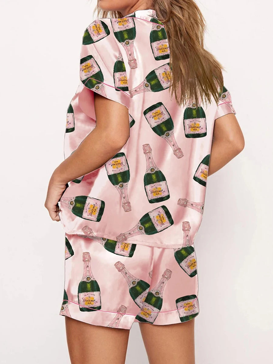 Stacy - Champagne Bottle PJ Set