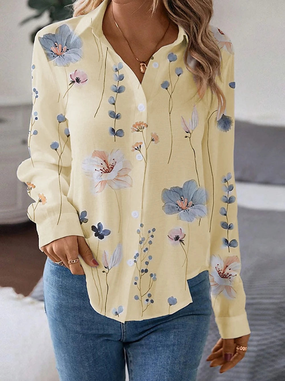 Lola™ Floral Button-Up Blouse