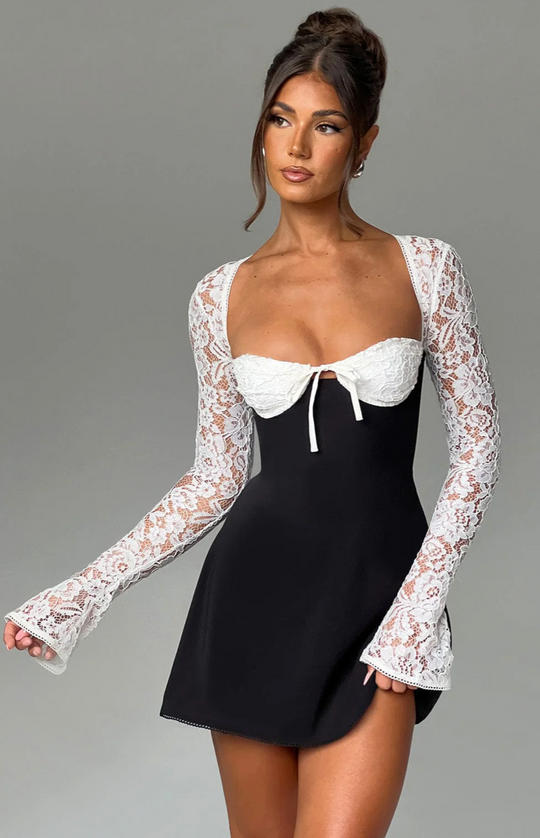 Vienne™ - Lace Sleeve Mini Dress