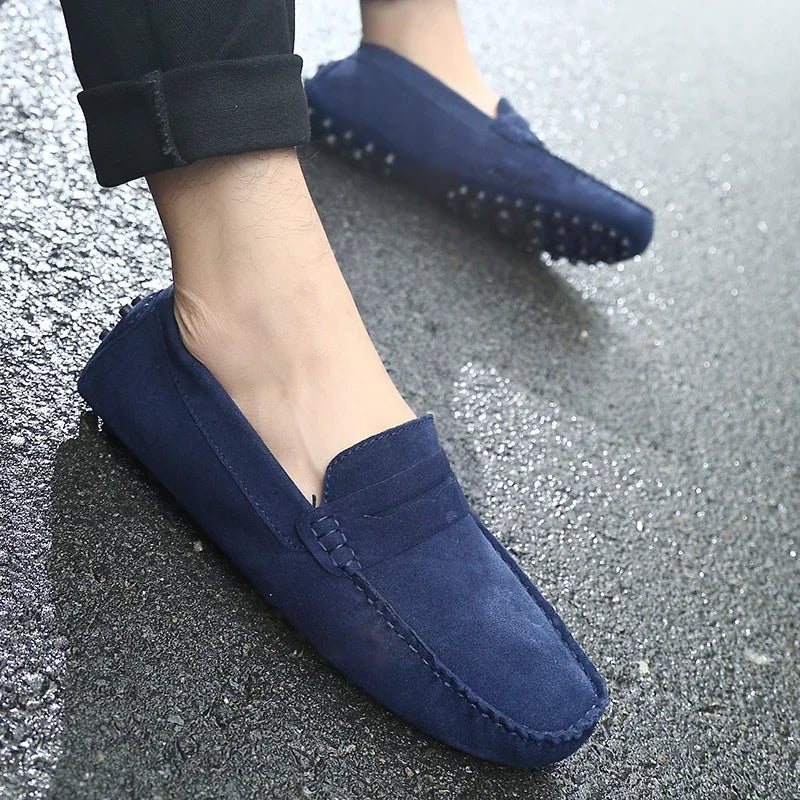 Men Casual Shoes Fashion Men Shoes Handmade Suede Genuine Leather Mens Loafers Moccasins Slip On Men's Flats Male Driving Shoes