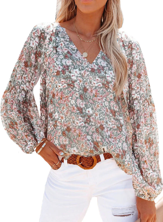 Isabella - Elegant Floral Blouse