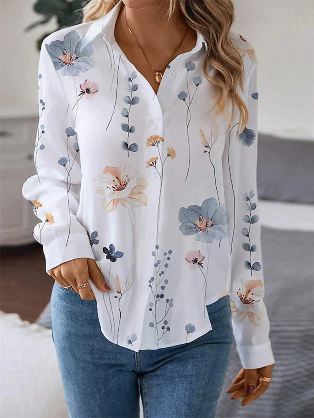 Lola™ Floral Button-Up Blouse