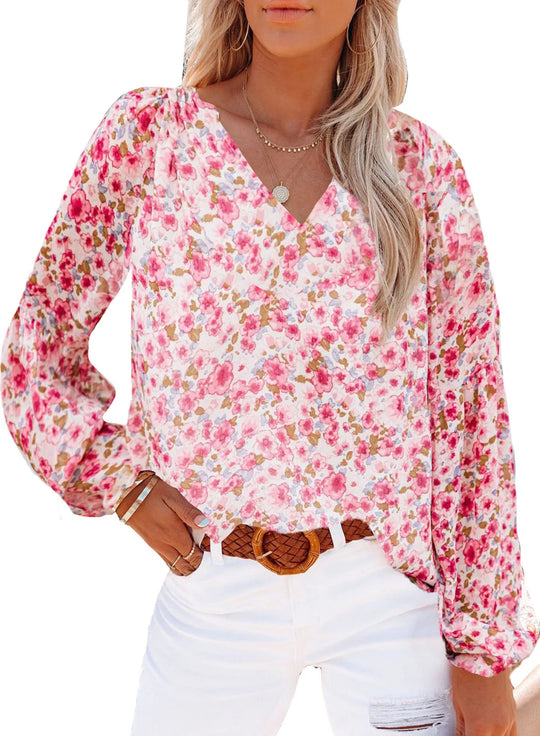 Isabella - Elegant Floral Blouse