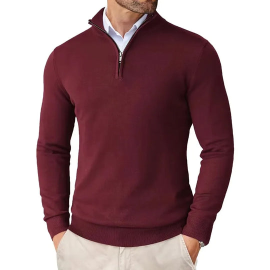 Aron™ | Men's Zip-Up Turtleneck Sweater