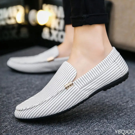 Spring Summer Mens Loafers Plus Size Lightweight Comfortable Flat Casual Shoes Men Breathable Slip on Soft Leather Driving Shoes