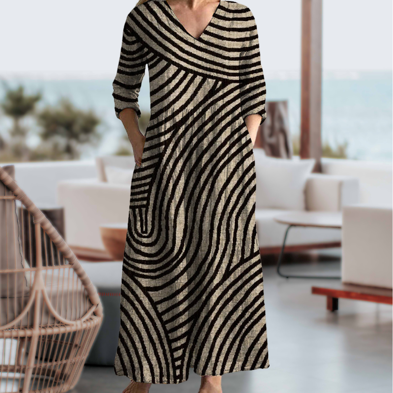 EVE VINTAGE STRIPED DRESS