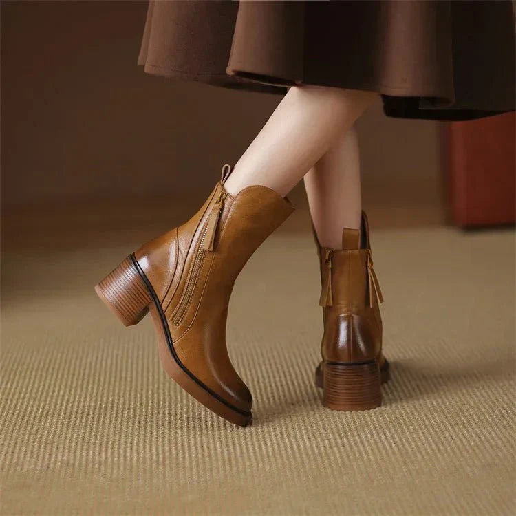 Grace™ | Leather Ankle Boots