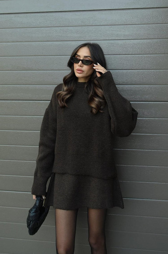 Ellora™ | Luxe Chic Sweater Skirt Ensemble