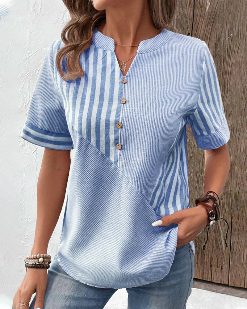 Ava Elegant Striped Blouse