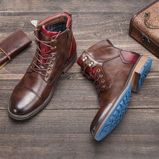 David | Premium Leather Oxford Boots