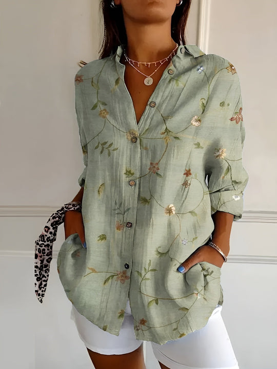 Madilyn™ - Printed Button-Up Shirt